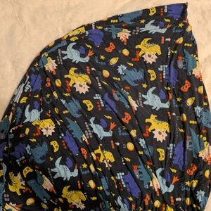 Colorful Dinosaur Print Skirt
